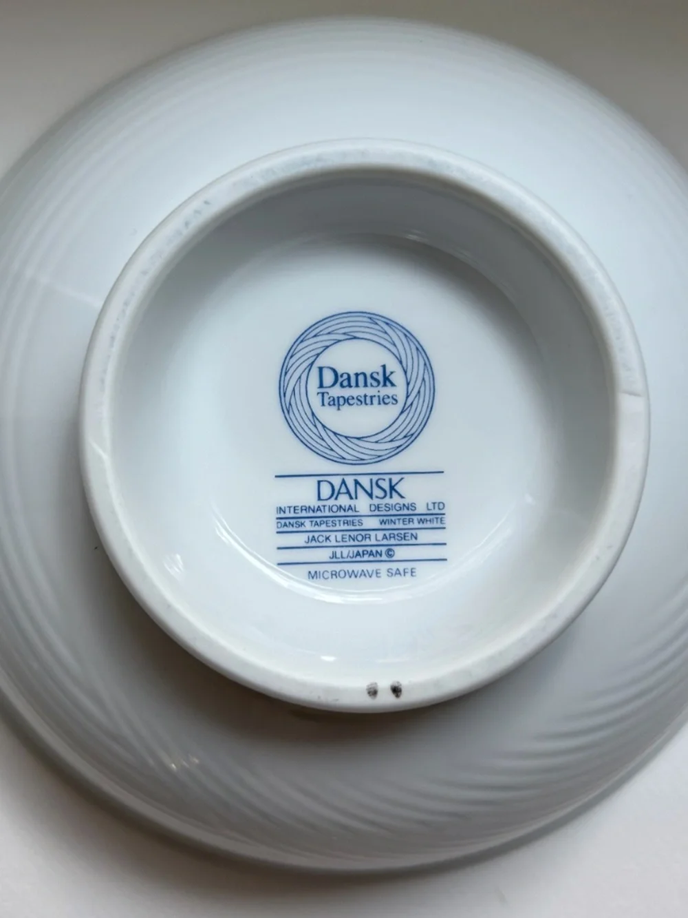 Dansk Winter White Tapestries Porcelain Serving Bowl